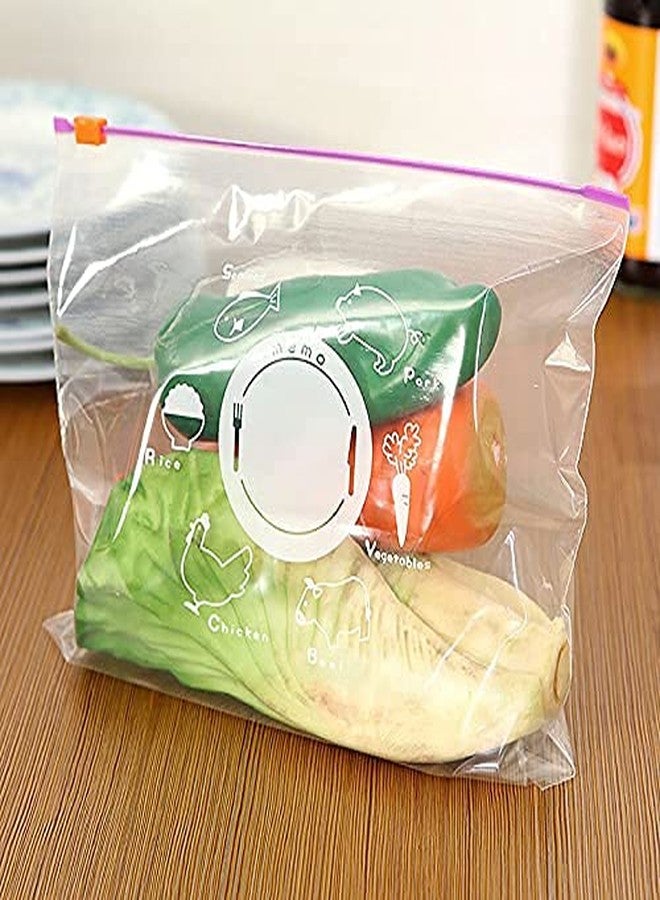 Nirvik Zip lock Pouches, Zip lock Bag For Storage, Freezer RE-USABLE Zipper Bags, Ziplock Bags For Fridge Storage, Zip lock bags Medium (9"X 10") (5 Ziplock Pouch) (20) - Image 2